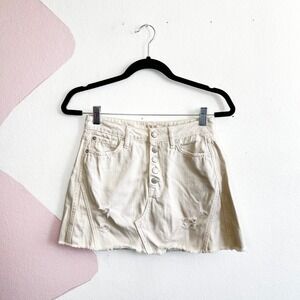 We The Free Denim Mini Skirt Free People Women's Size 26 Distressed